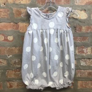 Gap Grey Polka Dot Romper 18-24